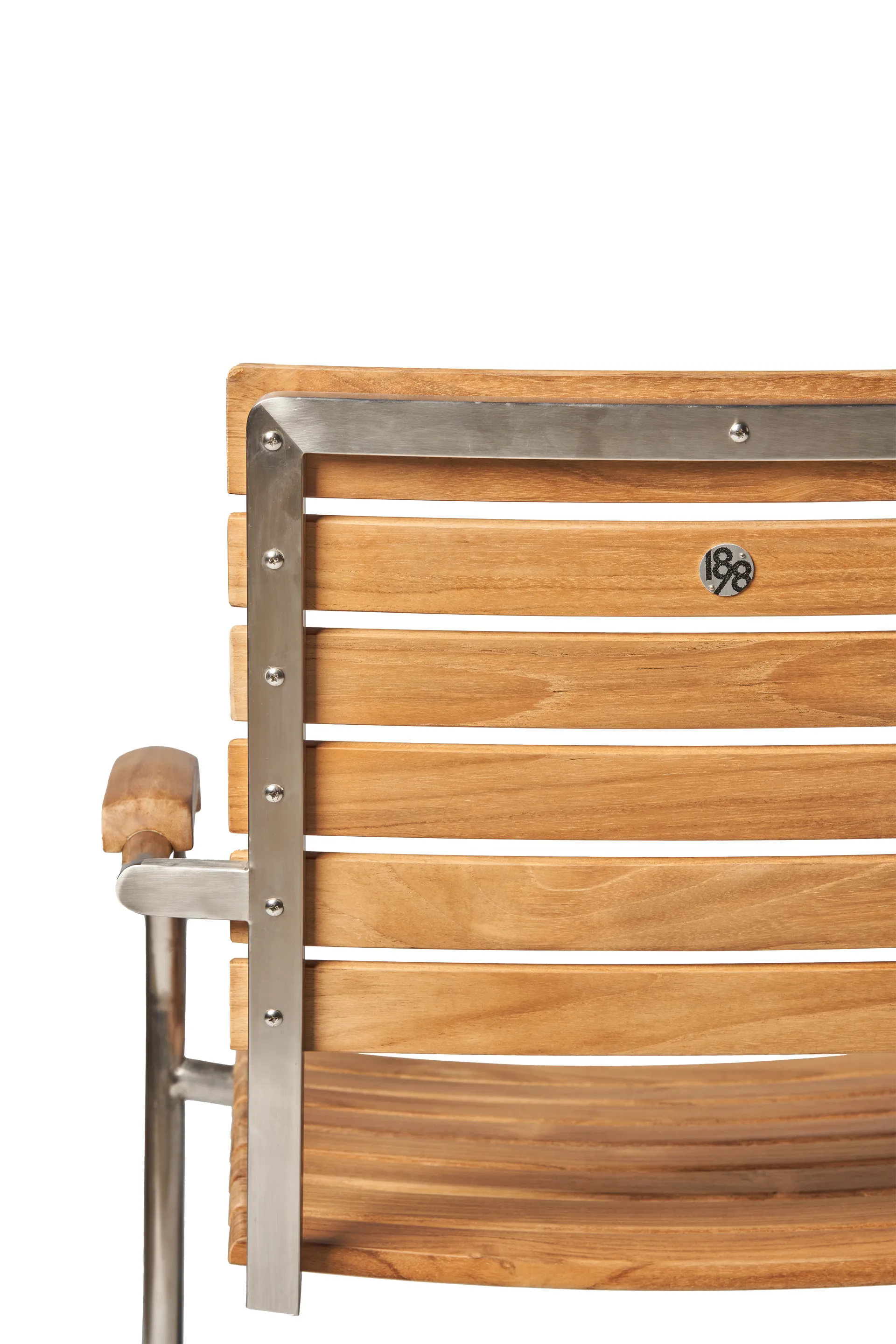 Chaise de salle à manger Rörvik, Teck-acier inoxydable 1898