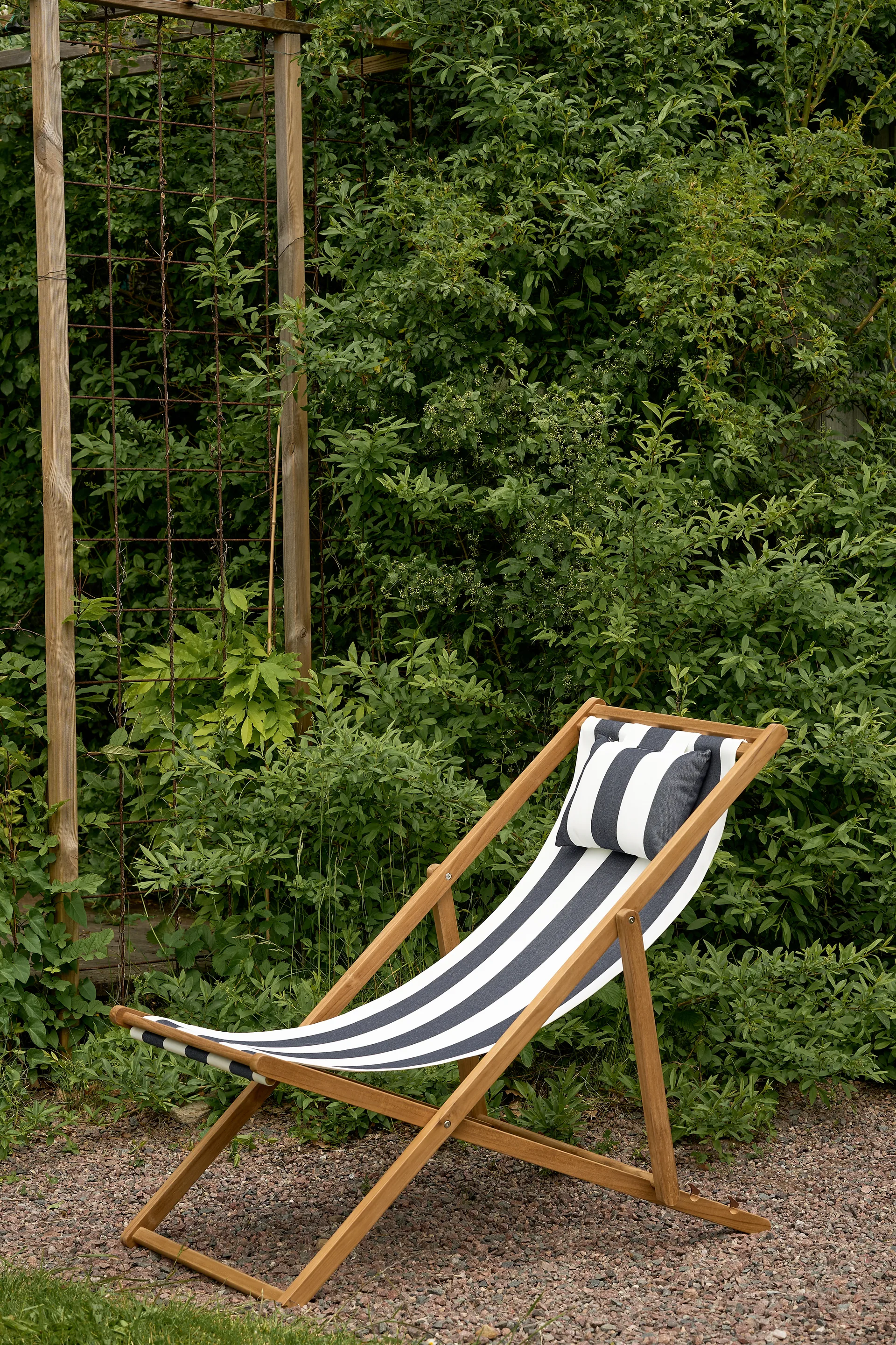 Chaise longue Lyckesand, Teak-blue 1898