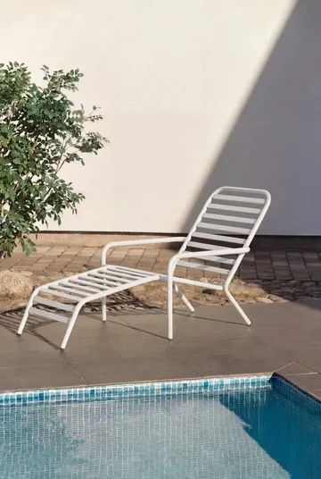 Chaise longue Messina - Crystal white - 1898
