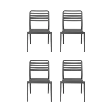 Chaise Messina, anthracite, lot de 4 - 1898