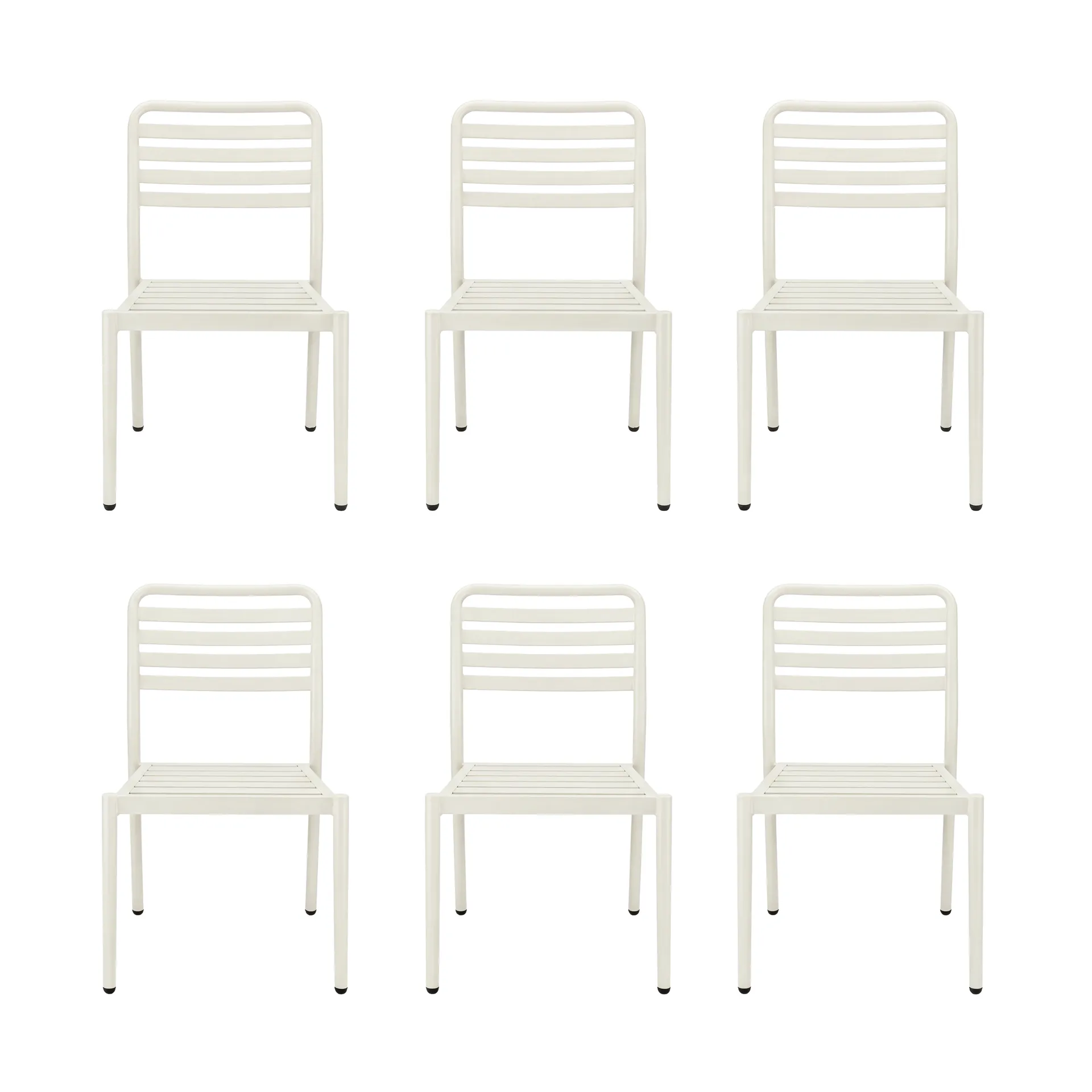 Chaise Messina, blanc cassé, lot de 6,  1898