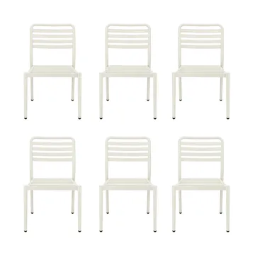 Chaise Messina, blanc cassé, lot de 6 - 1898