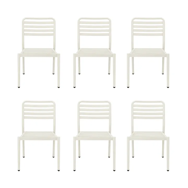 Chaise Messina, blanc cassé, lot de 6 - 1898