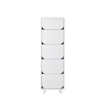 Commode étroite Vidja 5 tiroirs - Laqué blanc - 1898