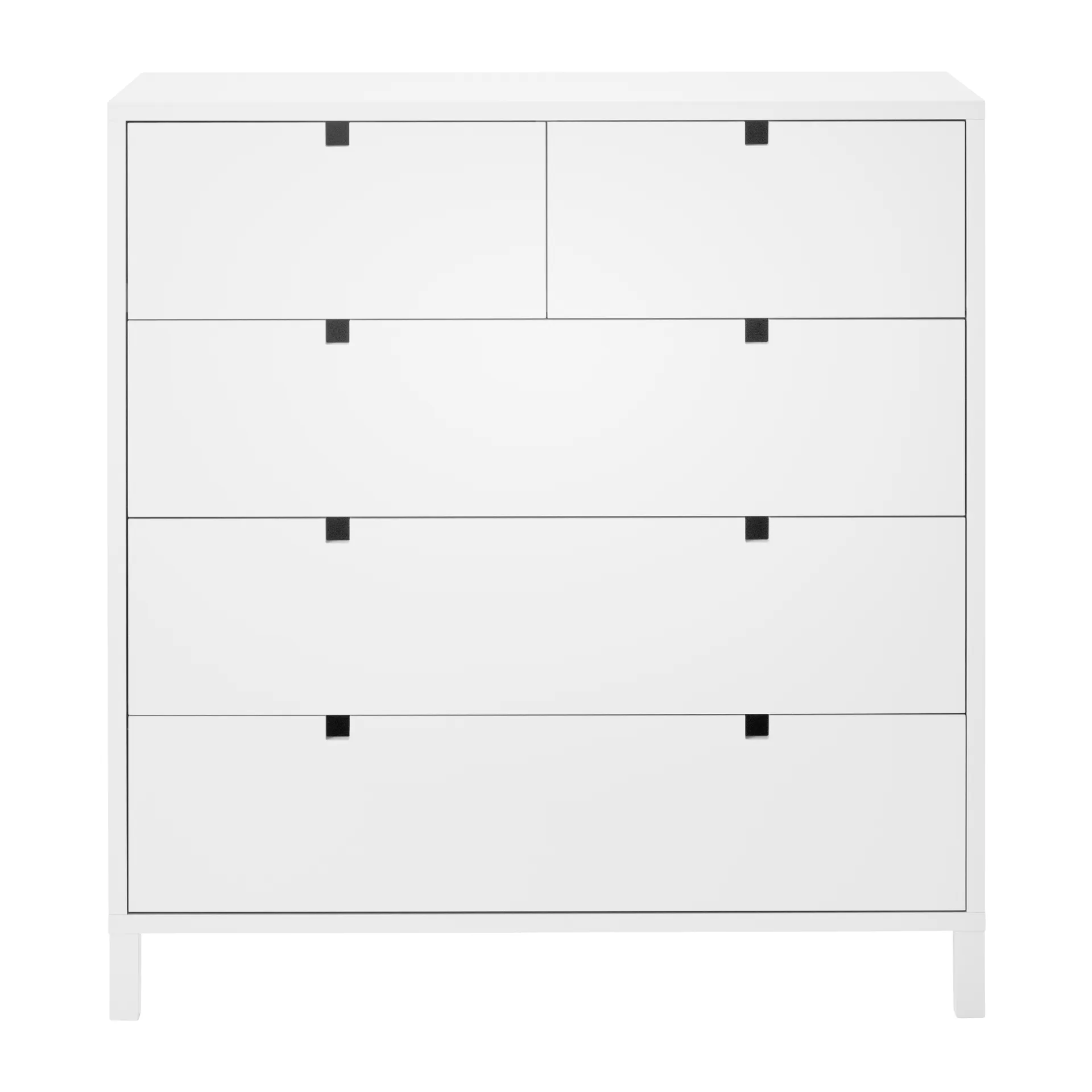 Commode Square 2+3 tiroirs, Blanc 1898
