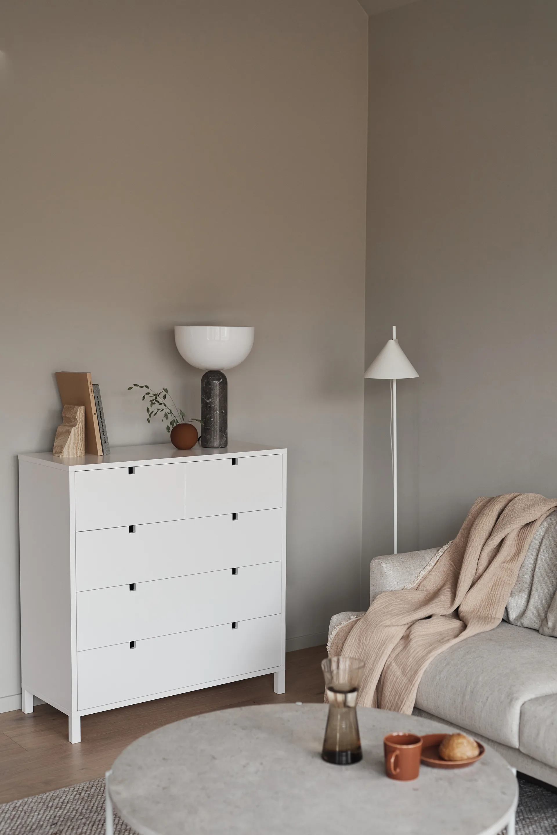 Commode Square 2+3 tiroirs, Blanc 1898