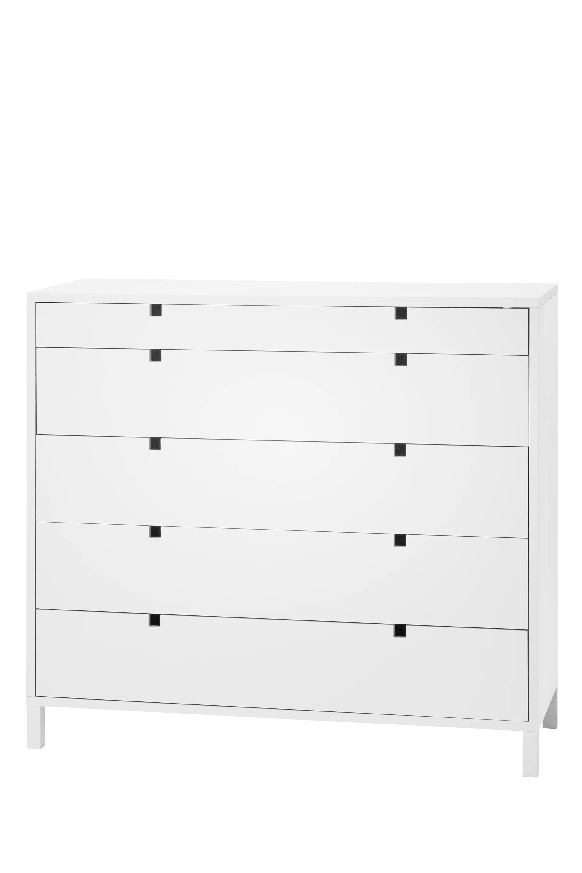 Commode Square 5 tiroirs, Blanc 1898