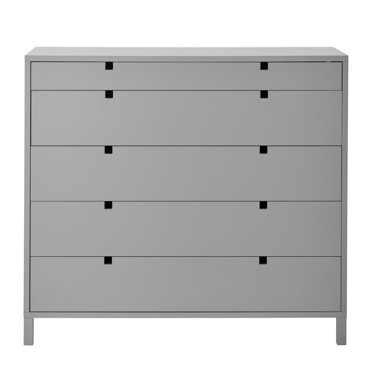 1898 Commode Square 5 tiroirs Gris