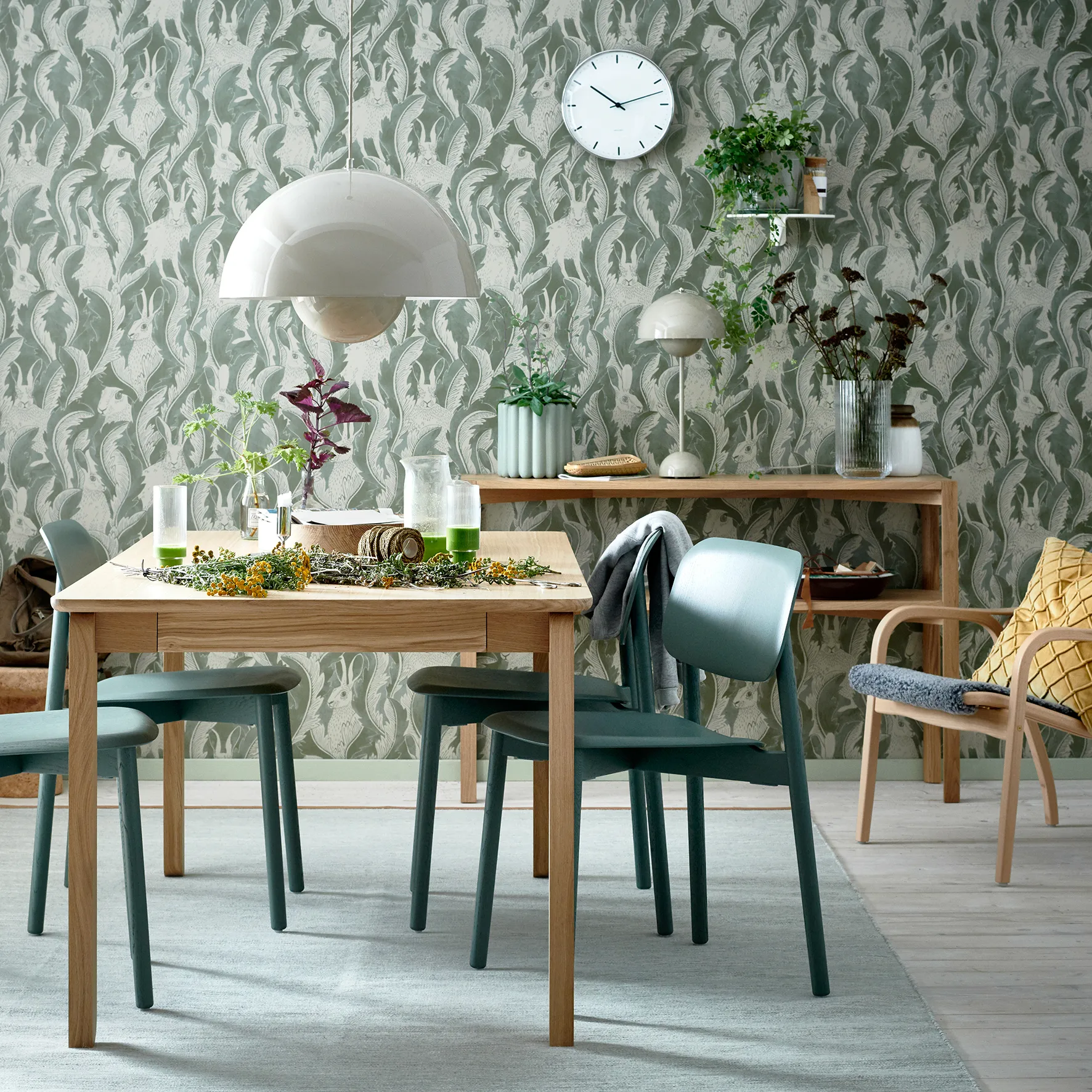 Console Anton 35x125 cm, Chêne pigmenté blanc 1898