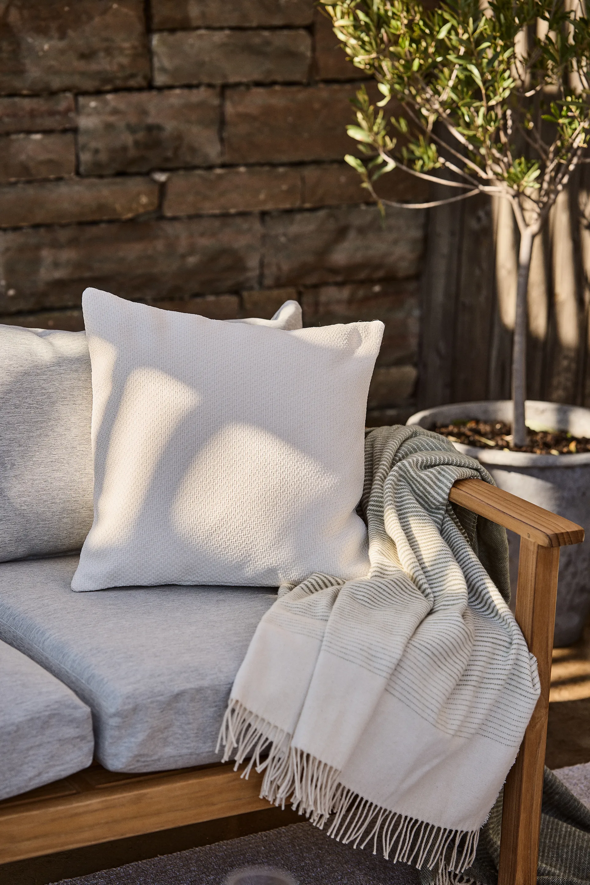 Coussin Asaryd 45x45 cm, Blanc 1898