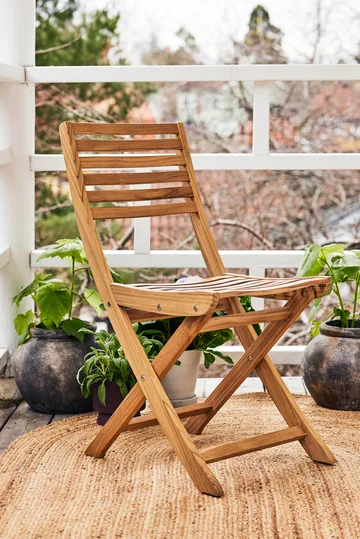 Ensemble de balcon avec 2 chaises en teck Aneboda - 1898