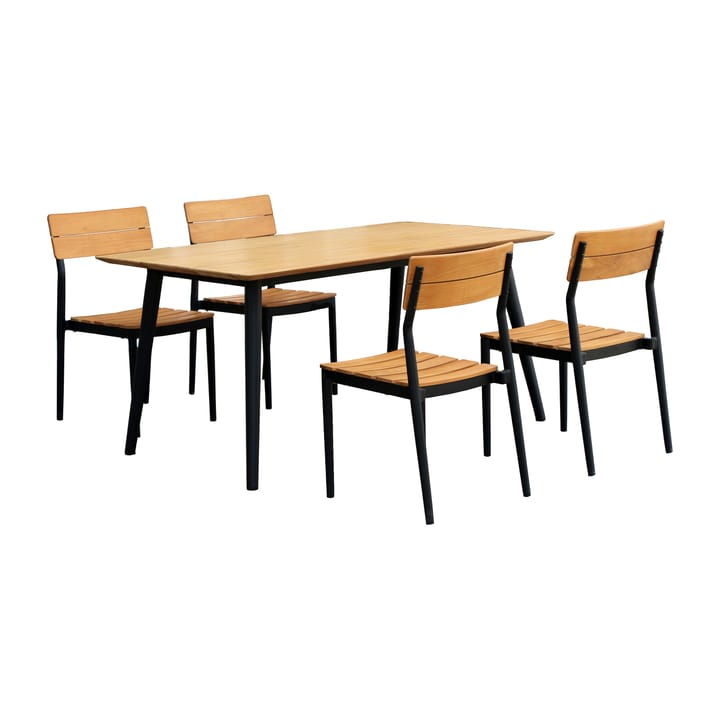 Ensemble table et 4 chaises de jardin en teck Björnö - undefined - 1898