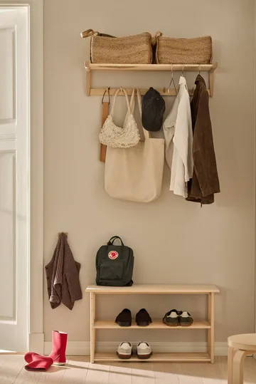 Étagère à chaussures avec assise Bäckebo - Bouleau, 80x48x30 cm - 1898