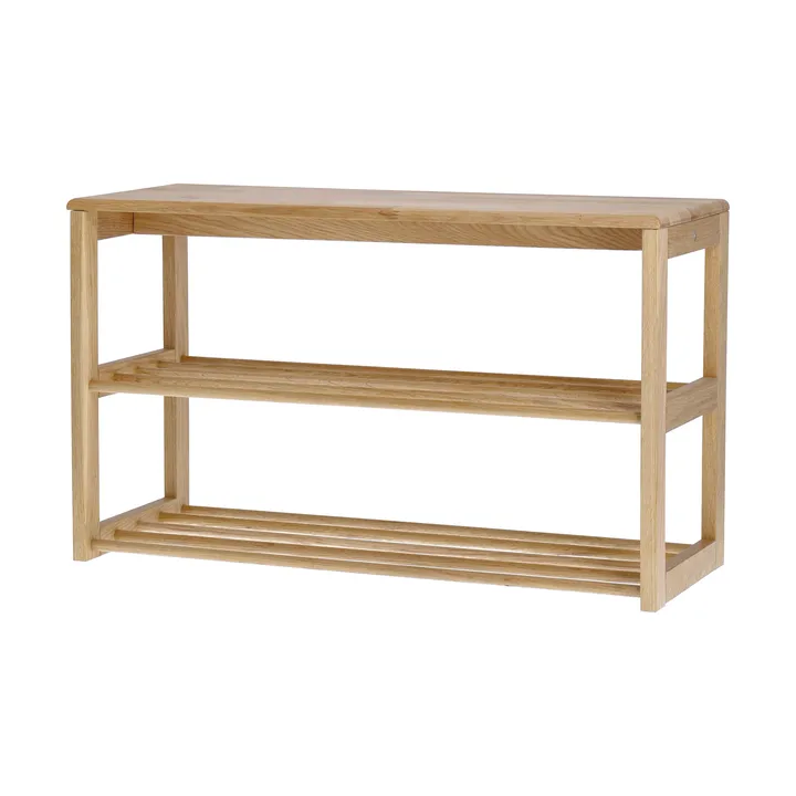 Étagère à chaussures avec assise Bäckebo - Chêne, 80×48×30 cm - 1898