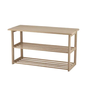 Étagère à chaussures avec assise Bäckebo - Chêne, 80×48×30 cm - 1898