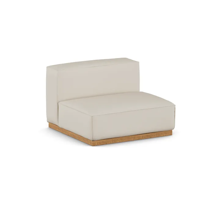 Fauteuil Bergsdal 1,5 places - Jump beige 1956-Frêne teinté chêne, 1,5 places - 1898