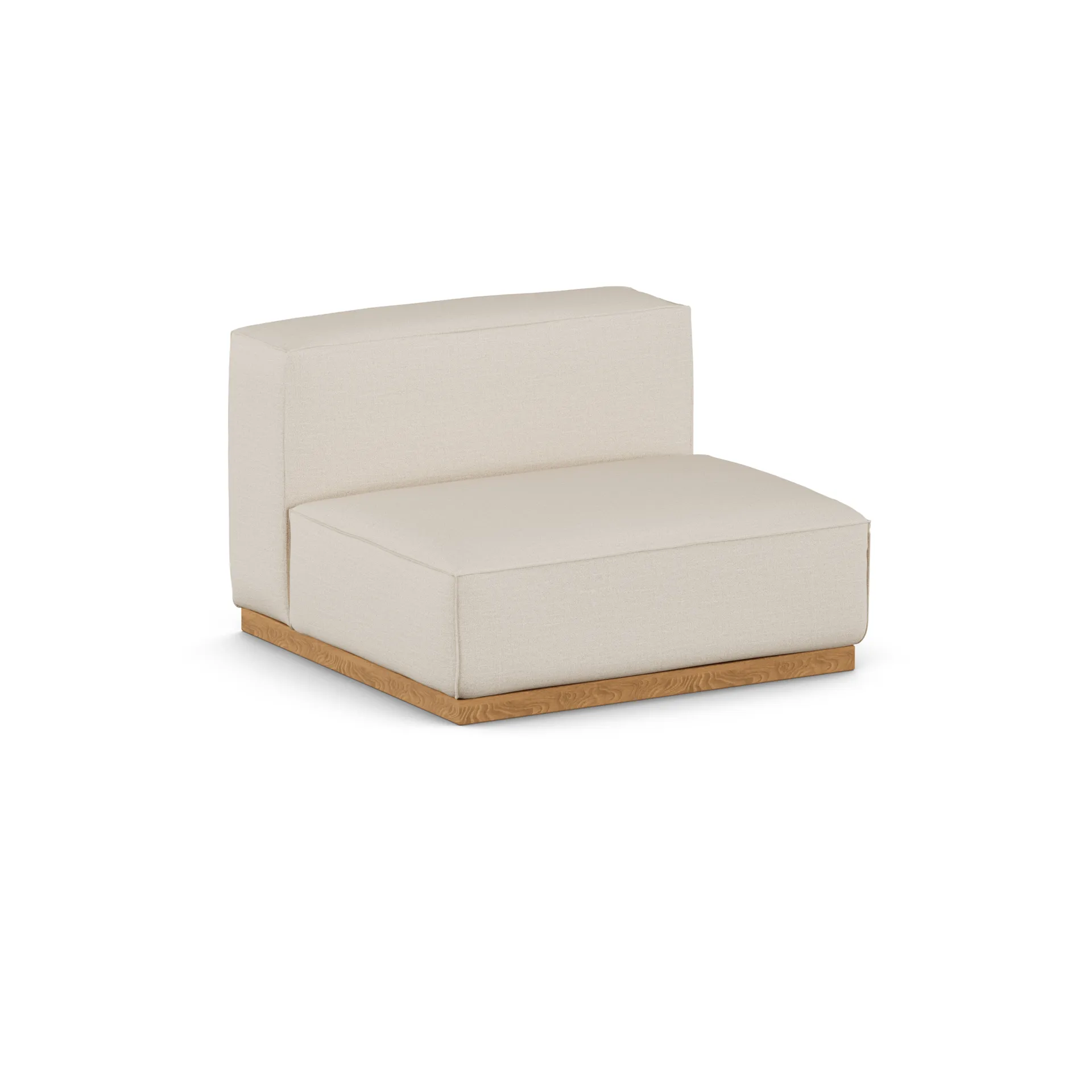 Fauteuil Bergsdal, Same Beige 6670, finition chêne teinté, 1,5 place 1898
