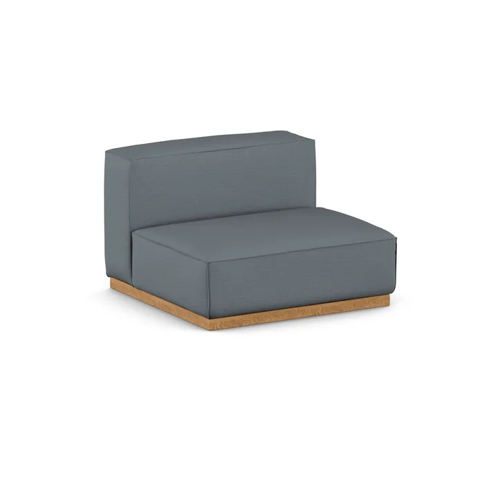 Fauteuil Bergsdal - Same Blue 6678, finition chêne teinté, 1,5 place - 1898