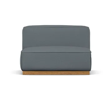 Fauteuil Bergsdal - Same Blue 6678, finition chêne teinté, 1,5 place - 1898