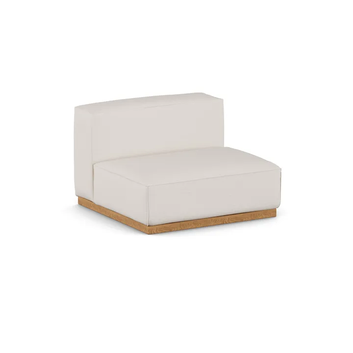 Fauteuil Bergsdal - Same Off White 6671, finition chêne teinté, 1,5 place - 1898
