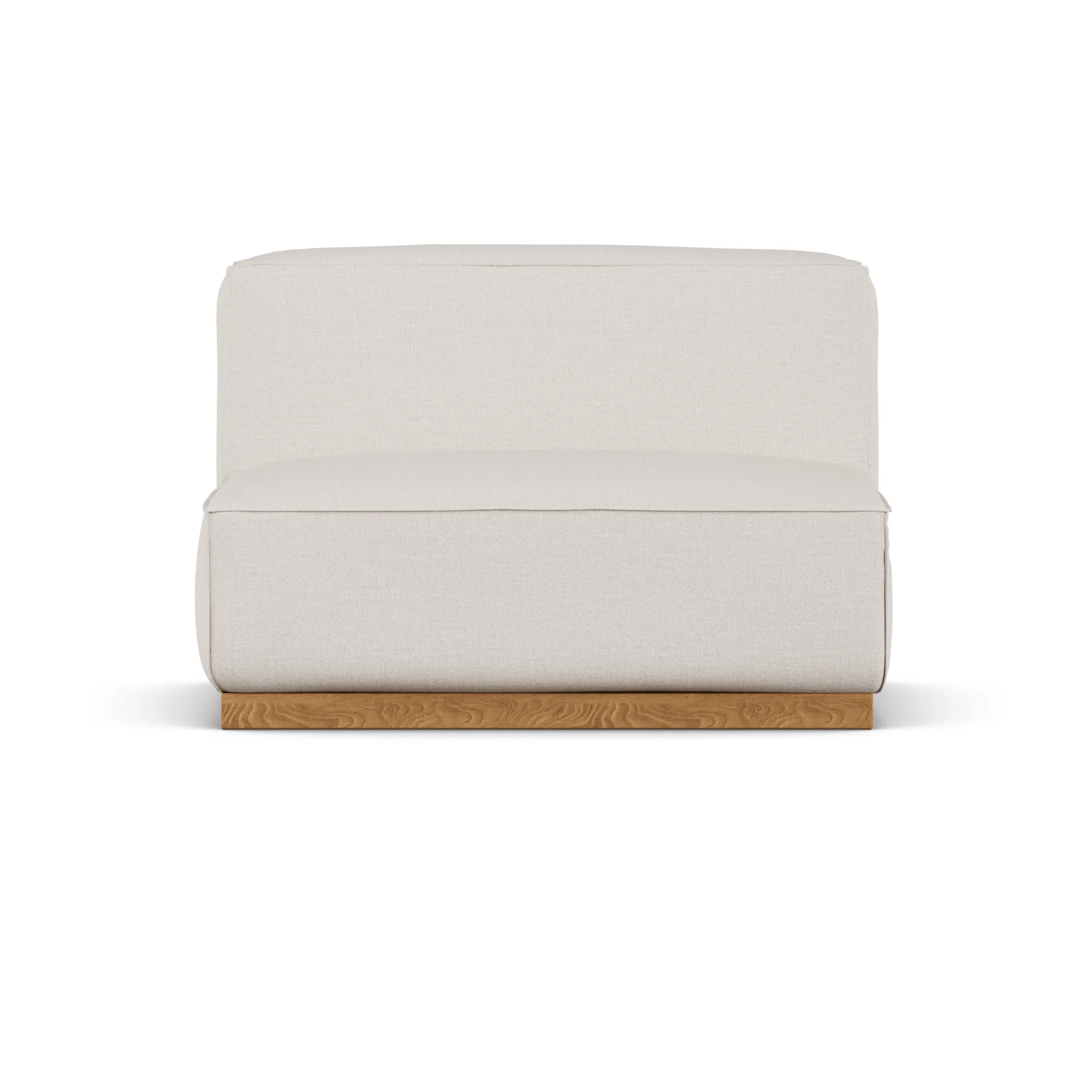 Fauteuil Bergsdal, Same Off White 6671, finition chêne teinté, 1,5 place 1898