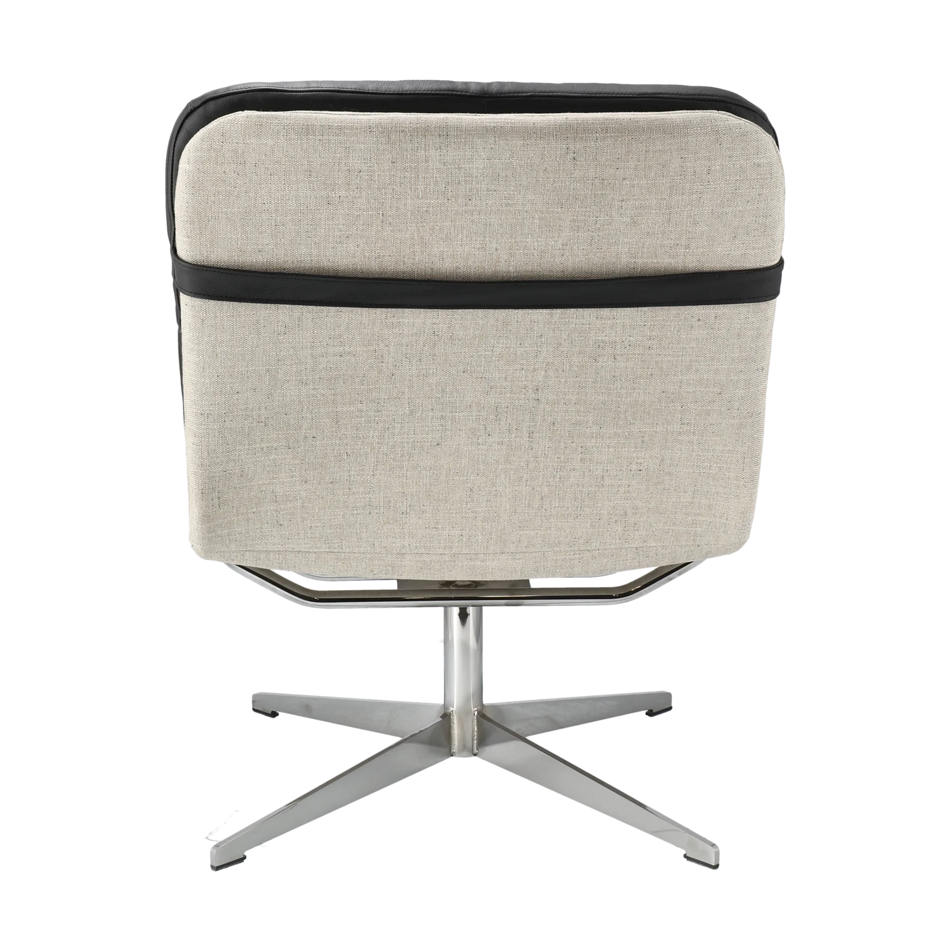 Fauteuil Loholm avec fonction pivotante, Bern 0341 chêne beige-noir cuir huilé 1898