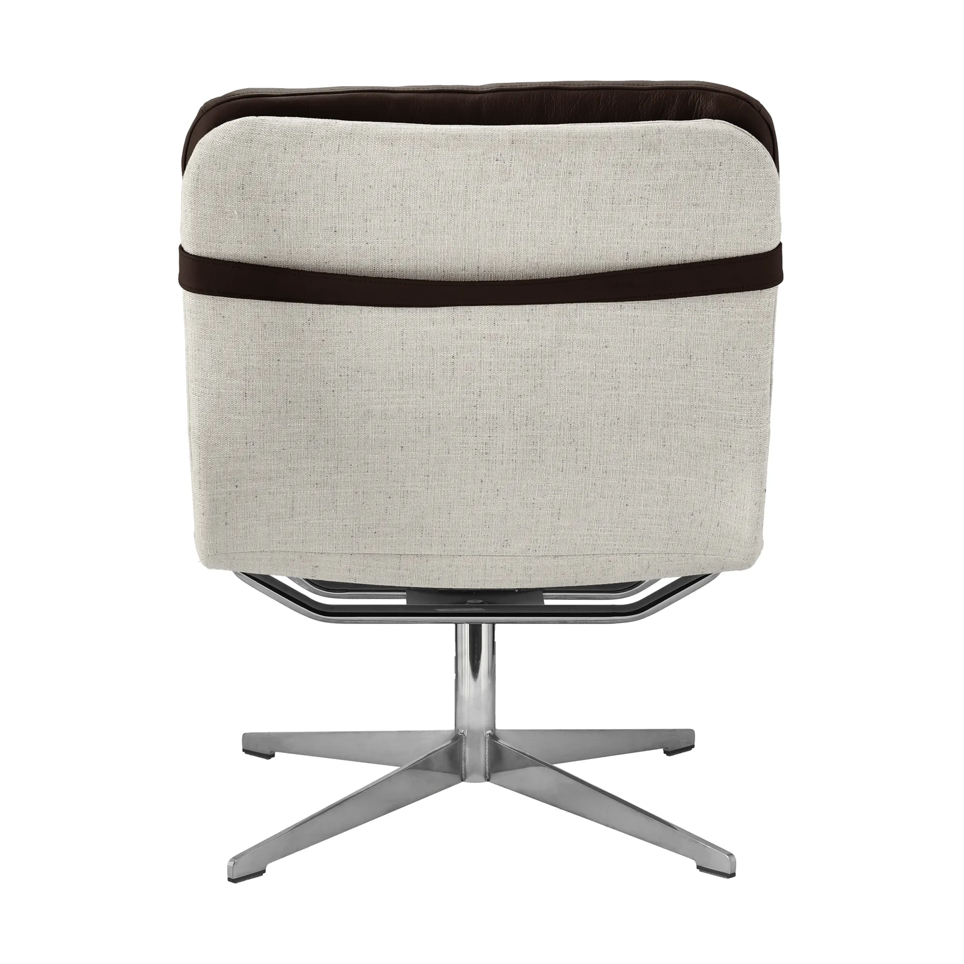 Fauteuil Loholm avec fonction pivotante, Cuir marron foncé-Bern Beige 0341 1898