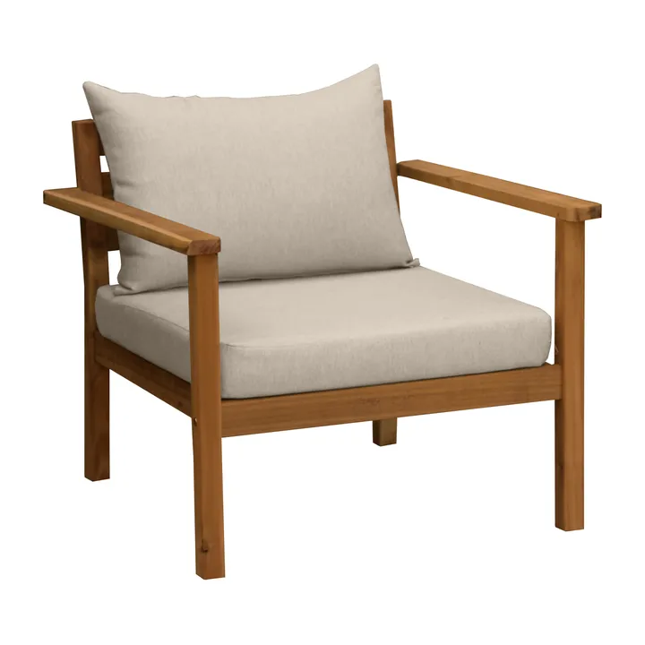 Fauteuil lounge Stockaryd teak/beige - 1898