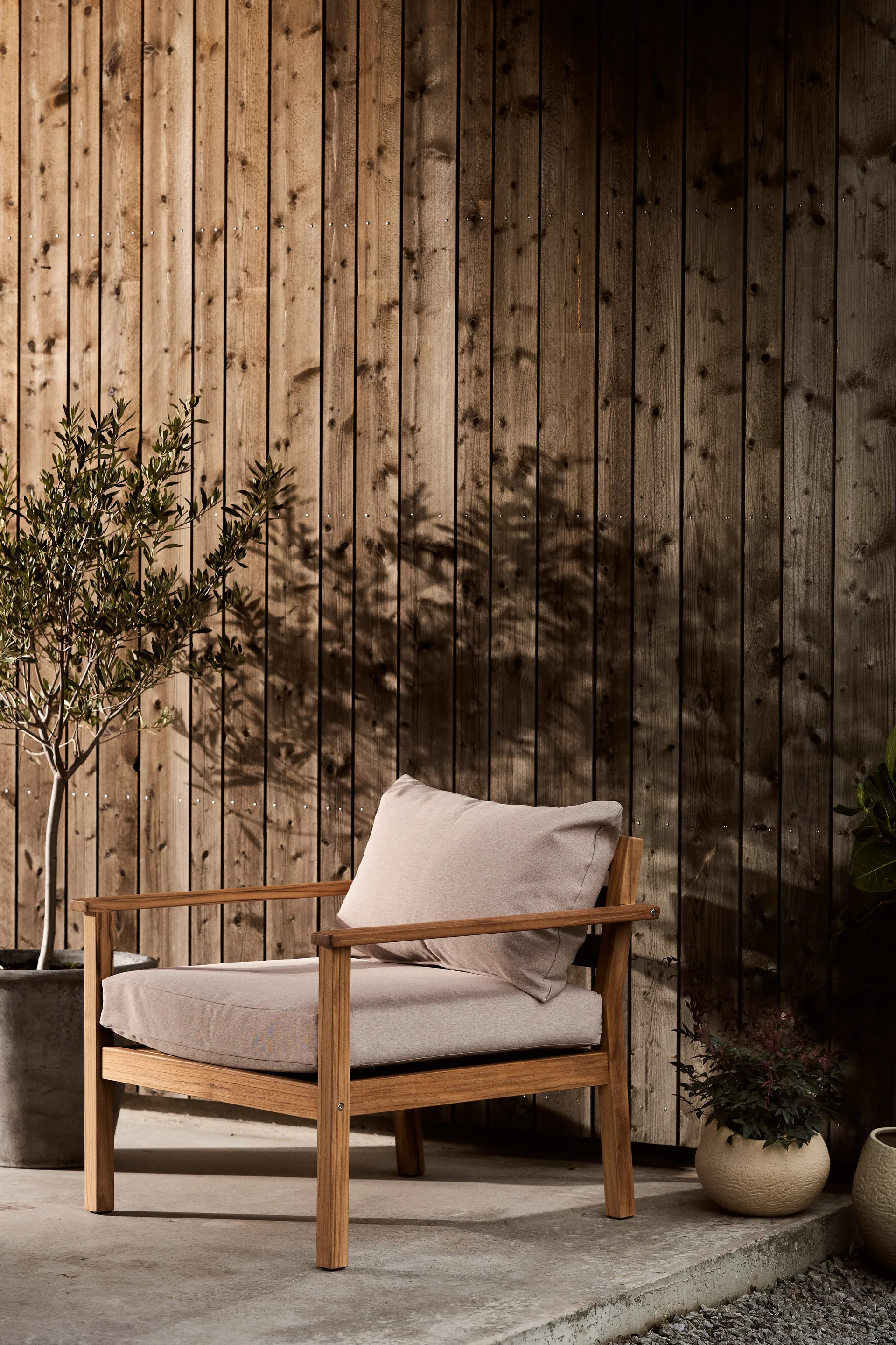 Fauteuil lounge Stockaryd teak/beige,  1898