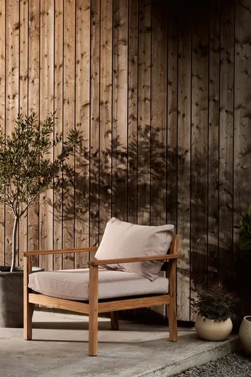 Fauteuil lounge Stockaryd teak/beige - 1898