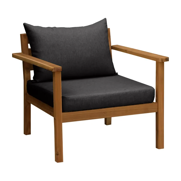 Fauteuil lounge Stockaryd teak/dark grey - 1898
