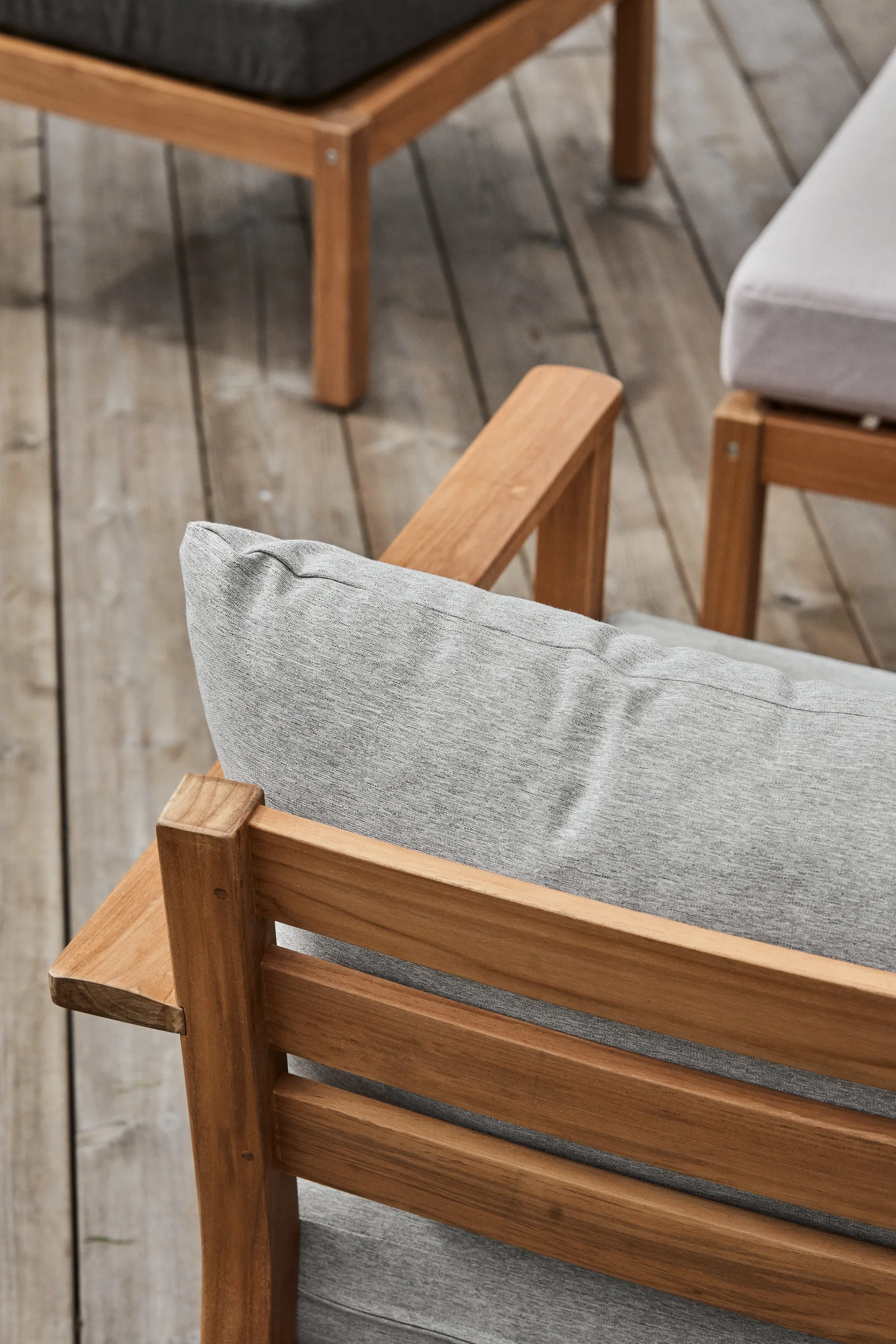 Fauteuil lounge Stockaryd  teak/light grey,  1898