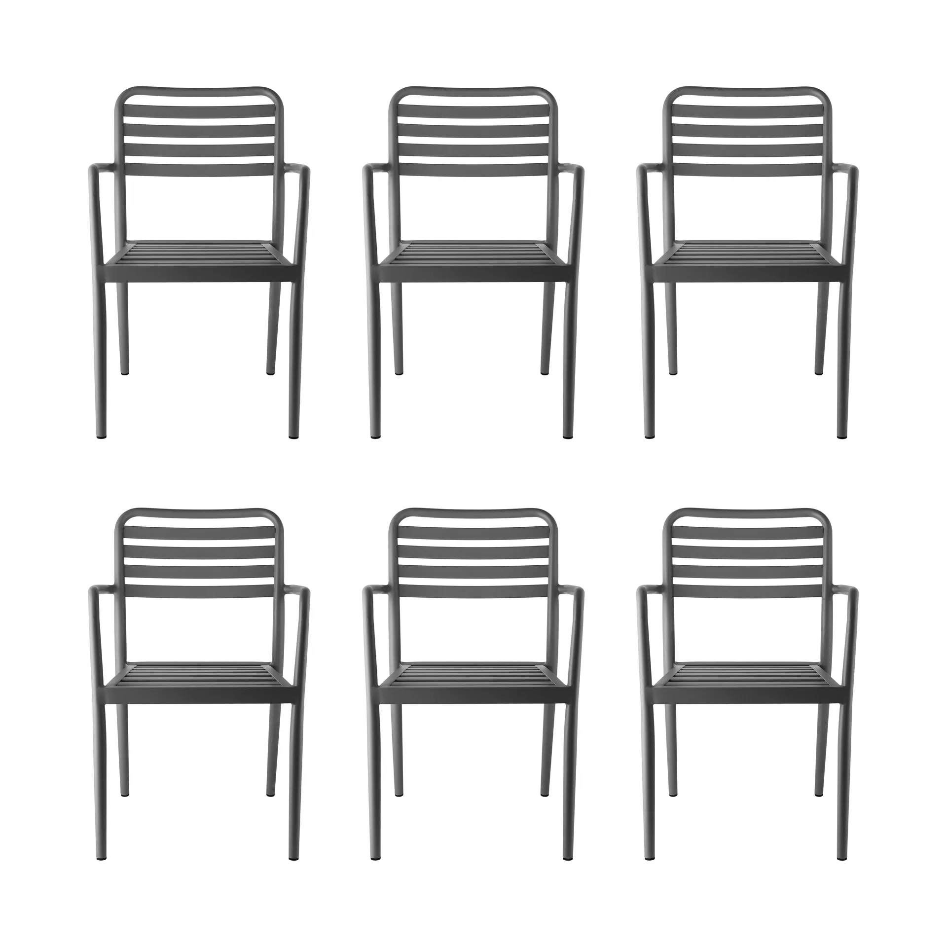 Fauteuil Messina, anthracite, lot de 6,  1898