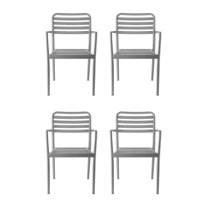 Fauteuil Messina, taupe, lot de 4 - 1898