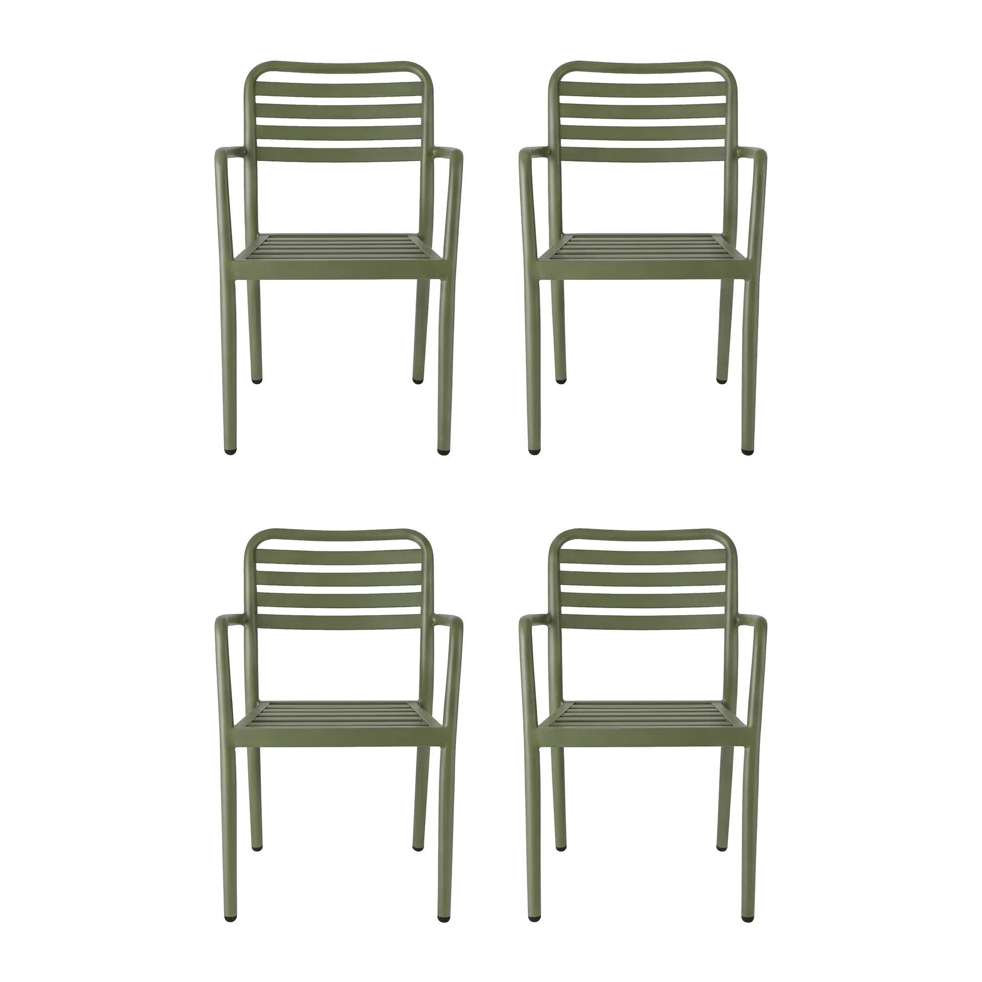 Fauteuil Messina, vert mousse, lot de 4,  1898