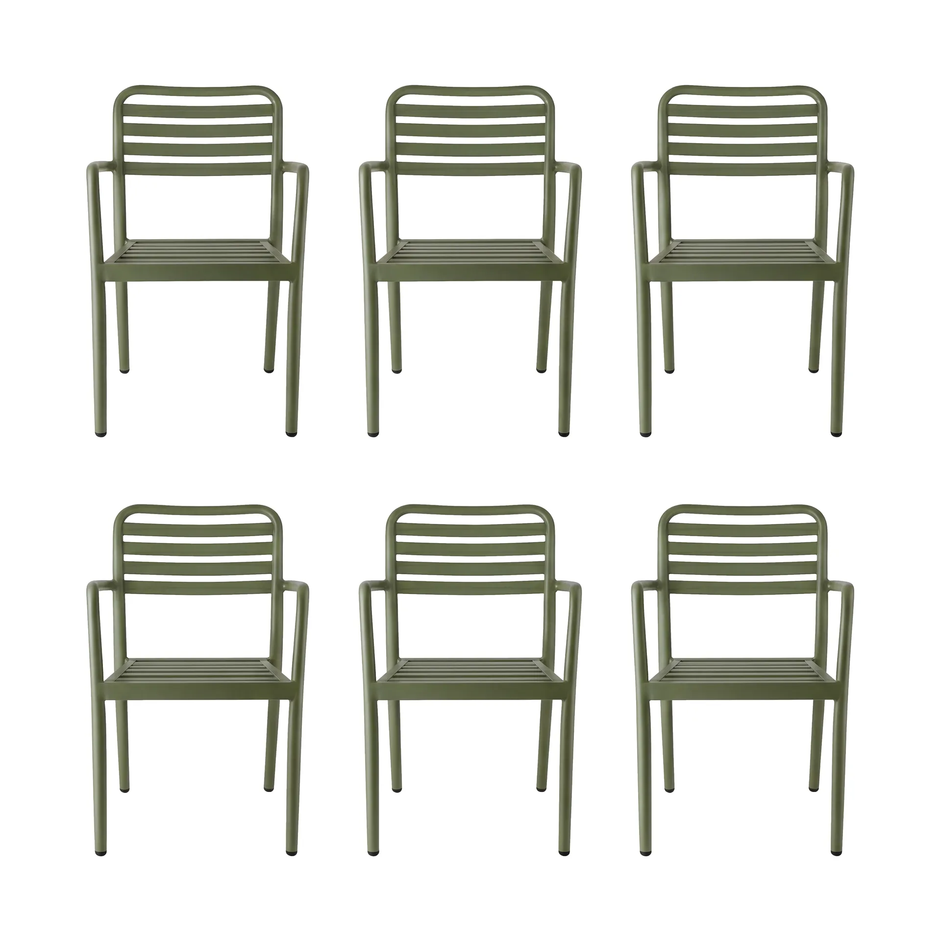 Fauteuil Messina, vert mousse, lot de 6,  1898
