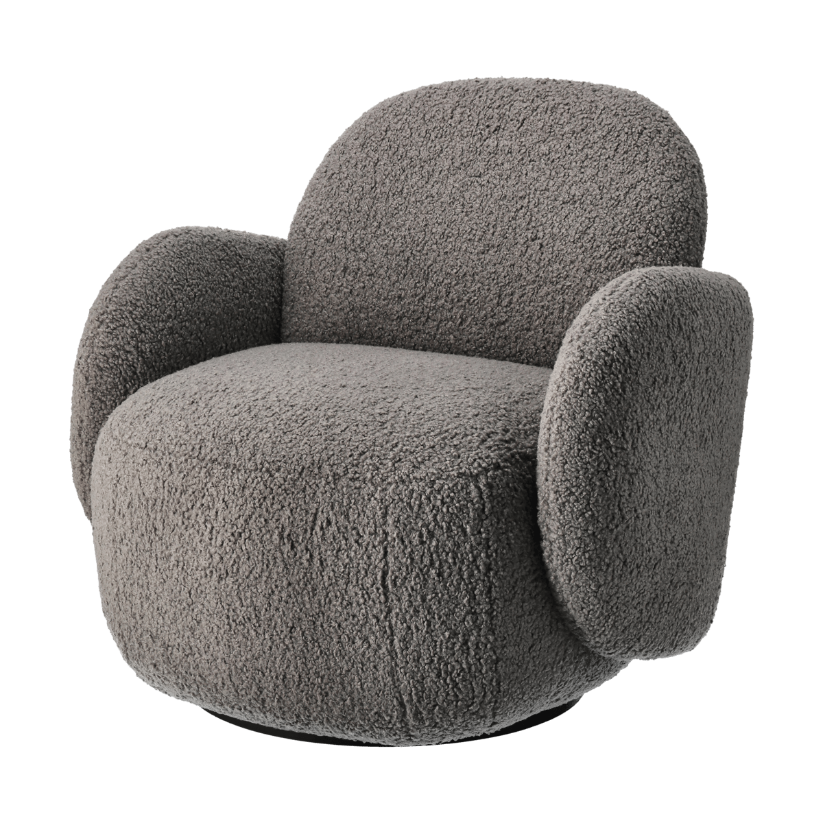 1898 Fauteuil Mo avec fonction rotative Glore grey | Design Scandinave | Chaises, tabourets & poufs | Gris