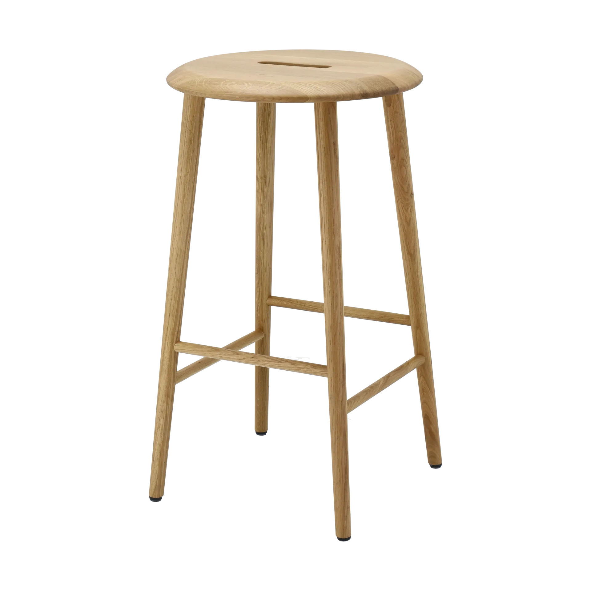 1898 Norrabo tabouret de bar rond Chêne laqué naturel