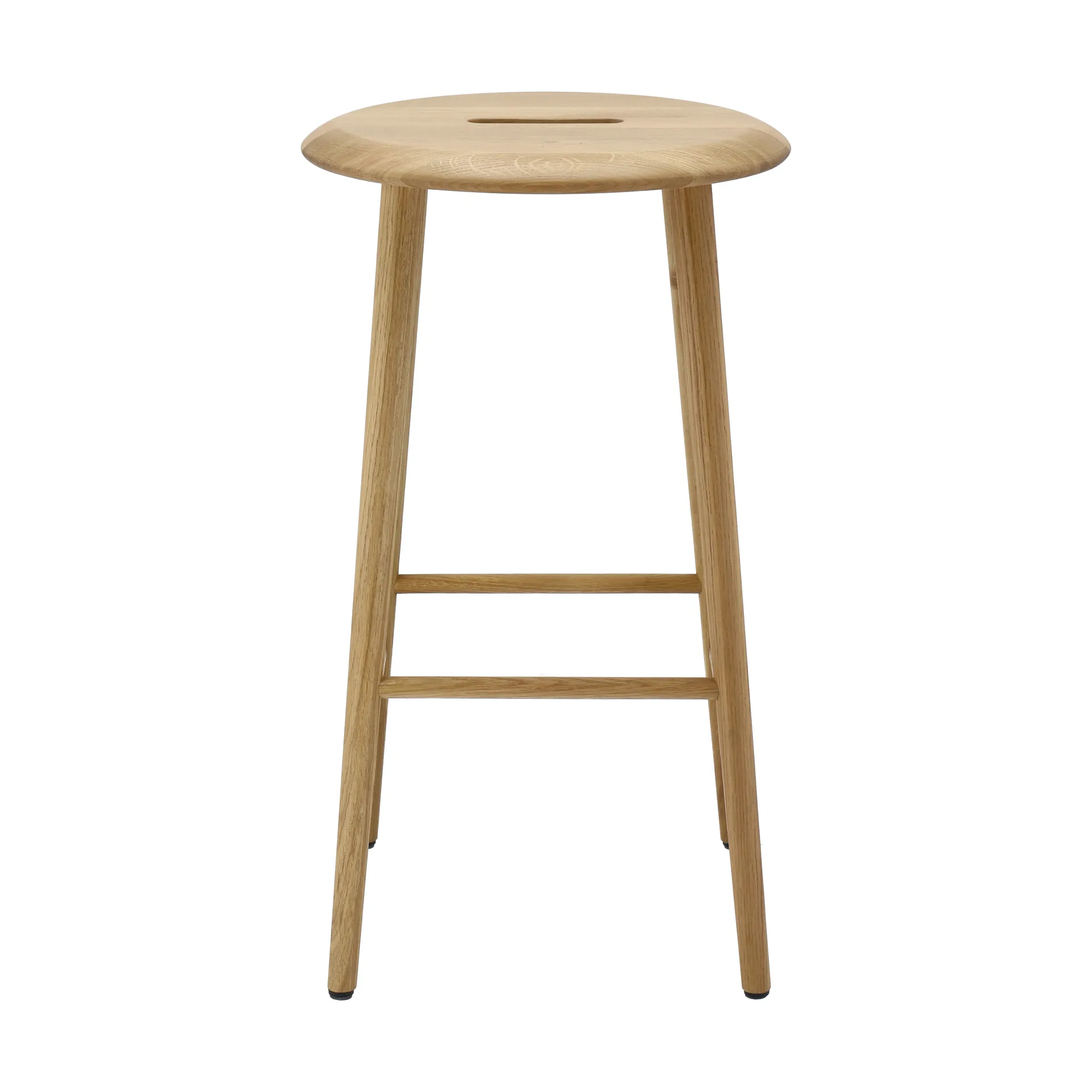 Norrabo tabouret de bar rond 65 cm, Chêne laqué naturel 1898