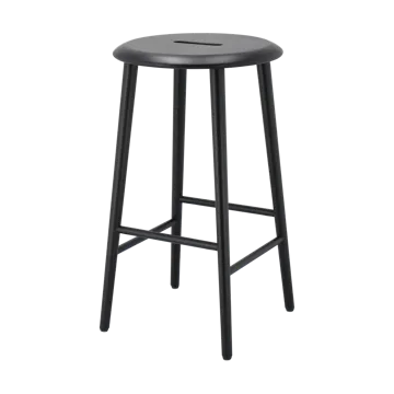 Norrabo tabouret de bar rond 65 cm - Chêne laqué noir - 1898