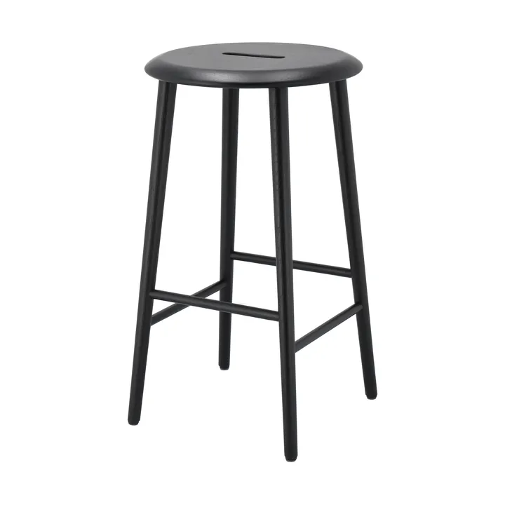 Norrabo tabouret de bar rond 65 cm - Chêne laqué noir - 1898