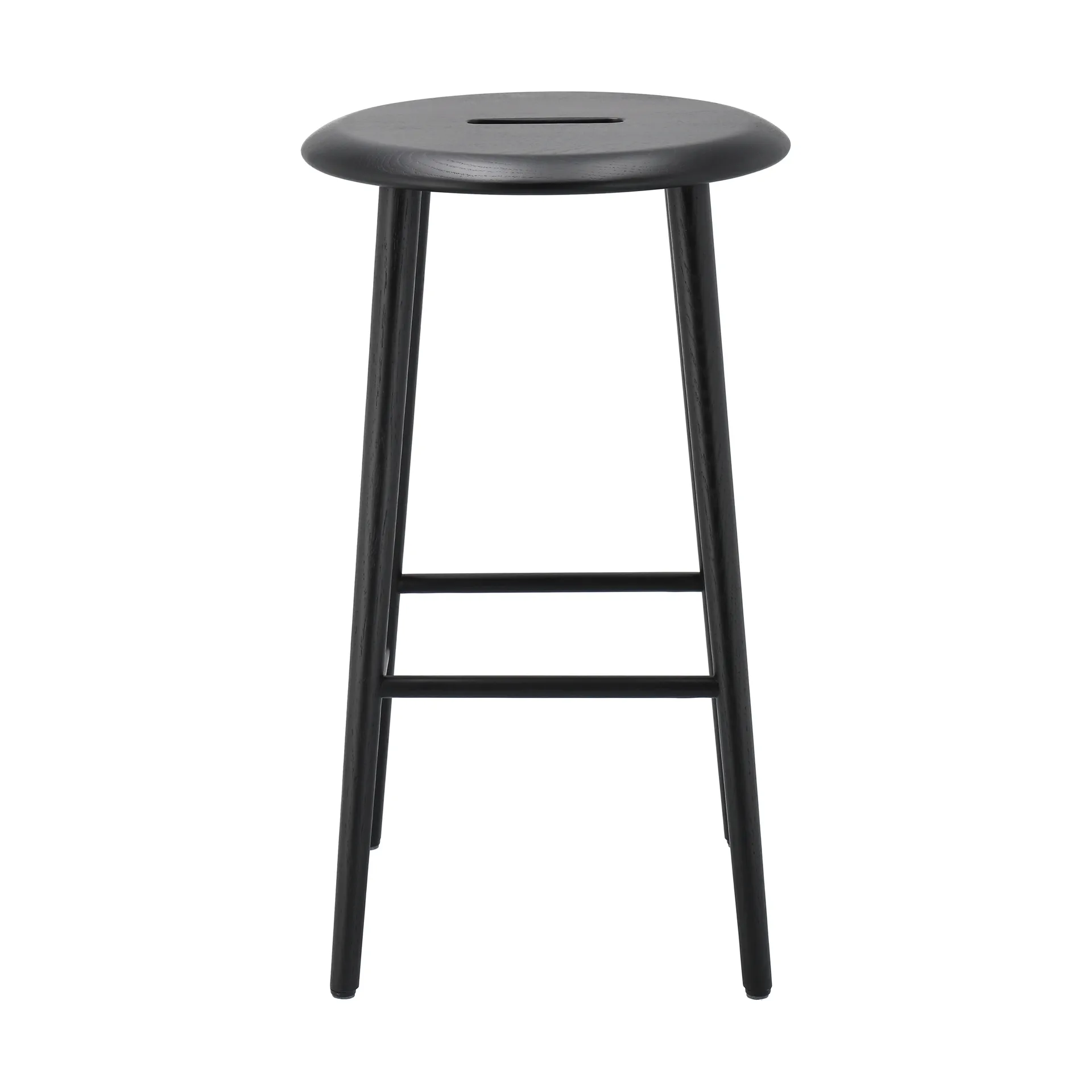 Norrabo tabouret de bar rond 65 cm, Chêne laqué noir 1898