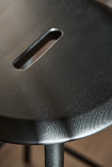 Norrabo tabouret de bar rond 65 cm - Chêne laqué noir - 1898