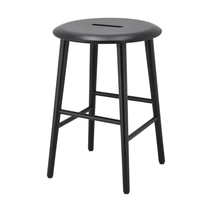 Norrabo tabouret rond 53 cm - Chêne laqué noir, Ø38x53 cm - 1898