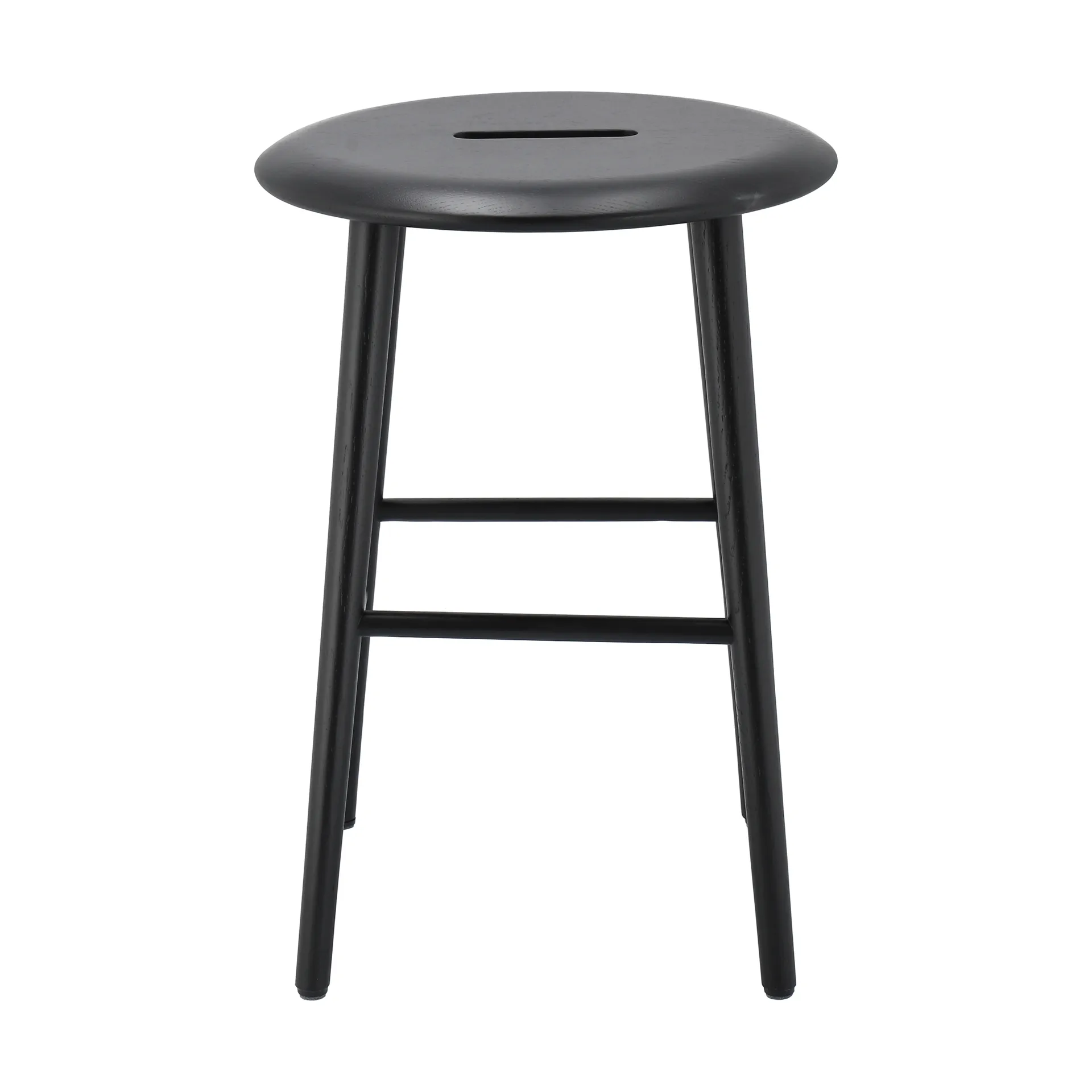 Norrabo tabouret rond 53 cm, Chêne laqué noir, Ø38x53 cm 1898