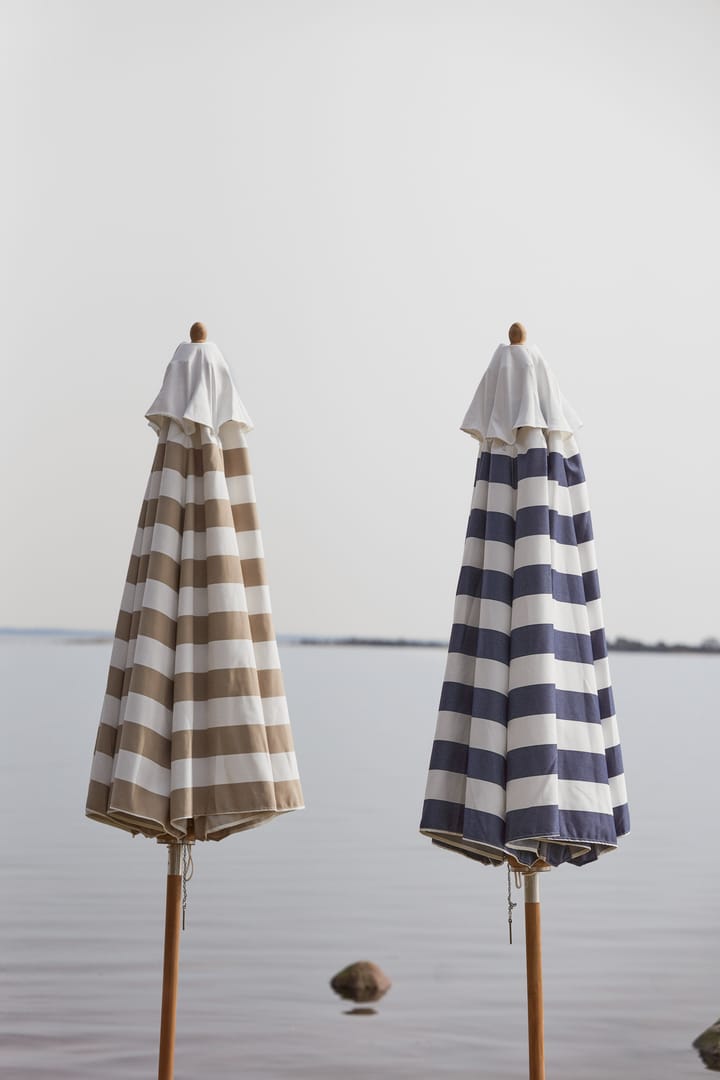 Parasol Hisshult Ø270 cm - Beige stripe-teak - 1898