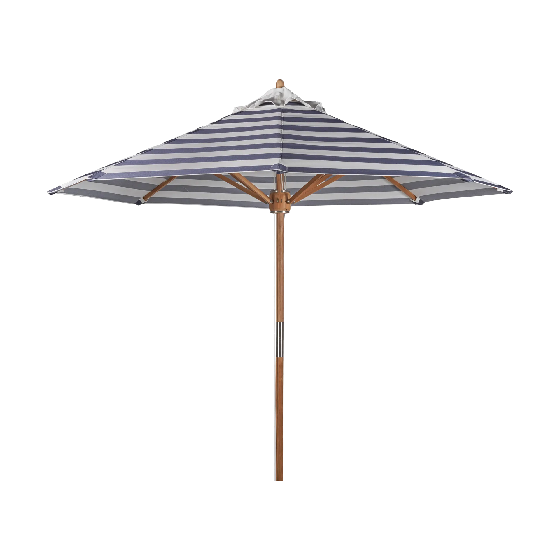 Parasol Hisshult Ø270 cm, Blue stripe-teak 1898
