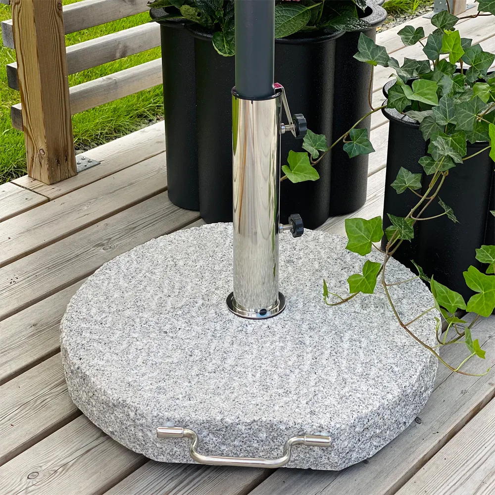 Pied de parasol Stenbro, gris, granite 40 kg 1898