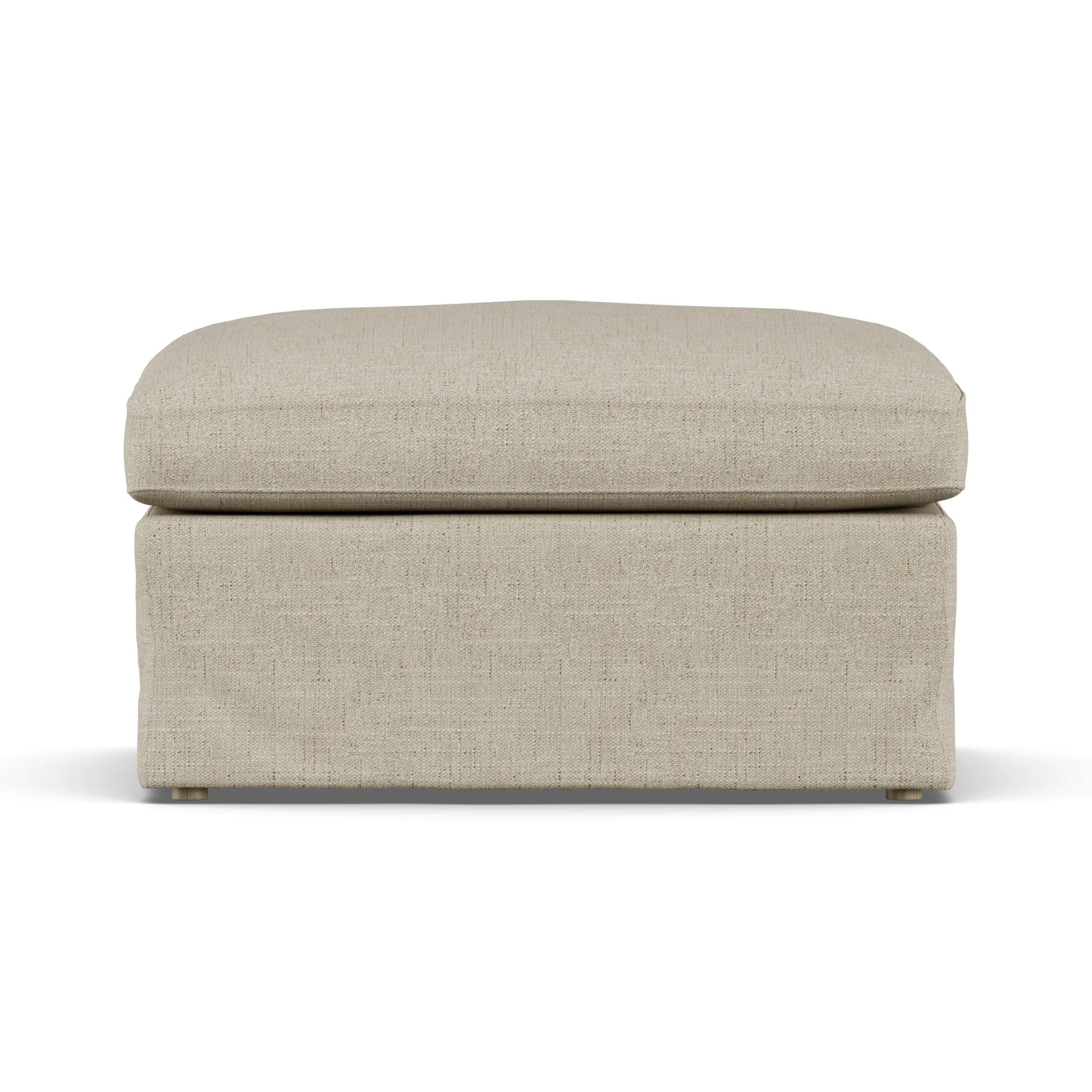 Pouf Linnevik, Bern Beige 0341-chêne blanchi à l’huile, avec jupe 1898