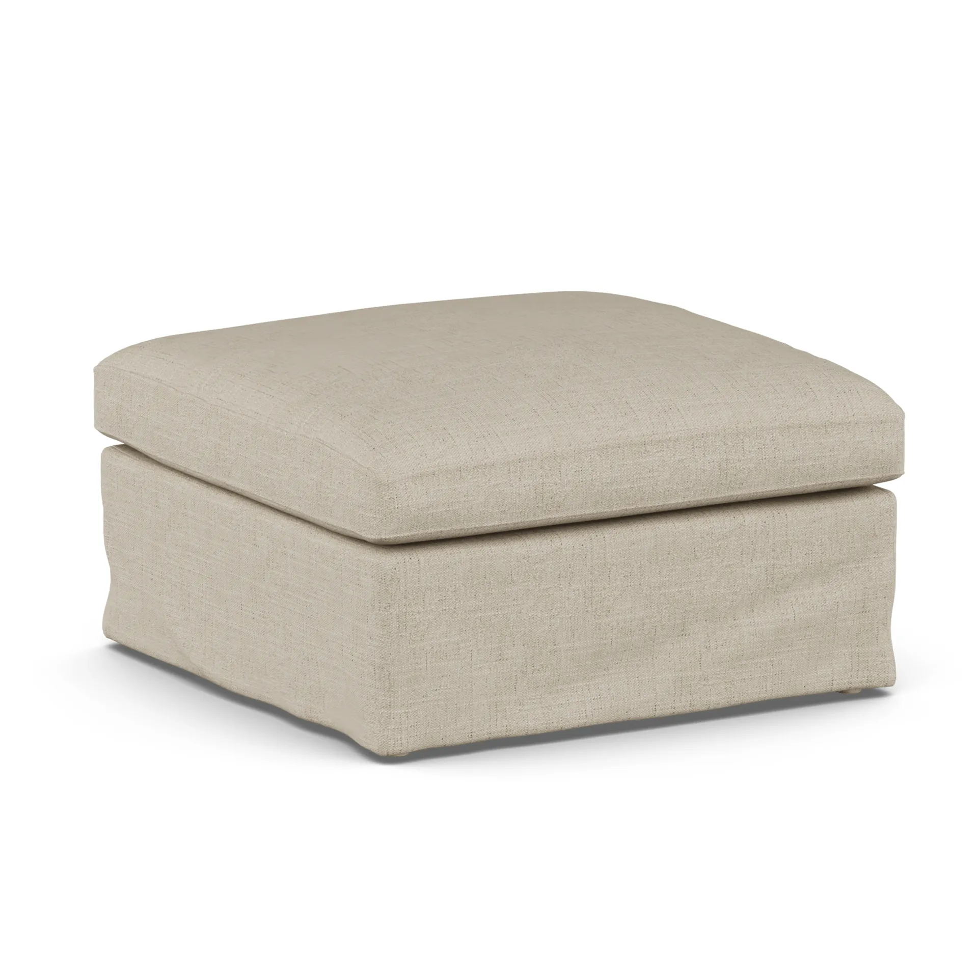 Pouf Linnevik, Bern Beige 0341-chêne blanchi à l’huile, avec jupe 1898
